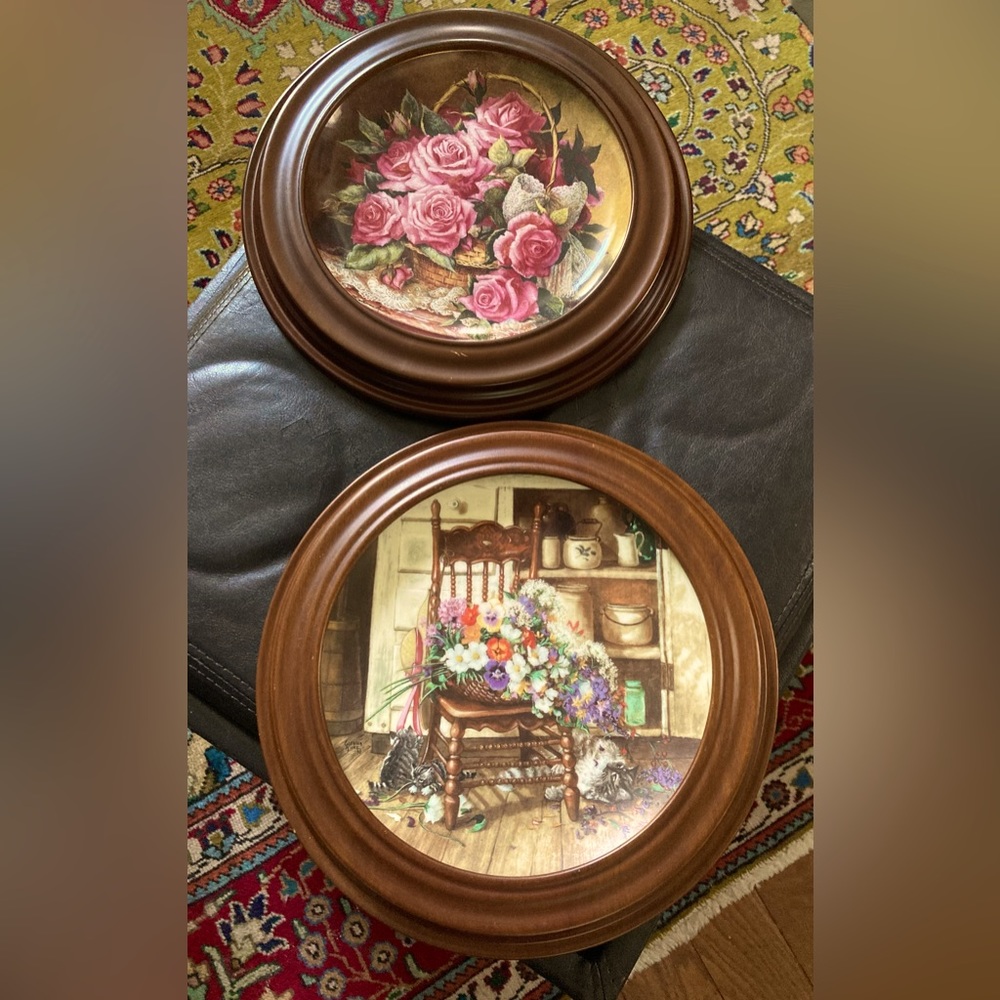 CHOICE of Floral plate Grace de Monaco Rose basket or Country Cuttings & kittens